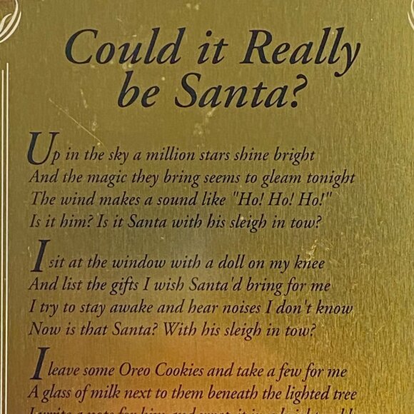 VTG Christmas Oreo Collectible Tin Container 1995 Santa Claus Unlock The Magic - Picture 9 of 15